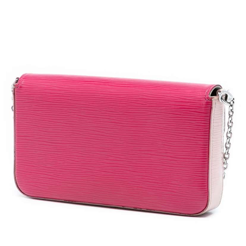 Louis Vuitton Epi Tricolor Pochette Felicie Pink Leather Very good condition - Back View