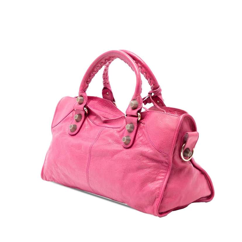Balenciaga Lambskin Motocross Giant 21 Part Time Satchel Pink Leather Good condition - Back View