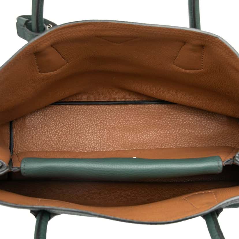 Prada Vitello Daino Double Handle Tote Green Leather Good condition - Model View