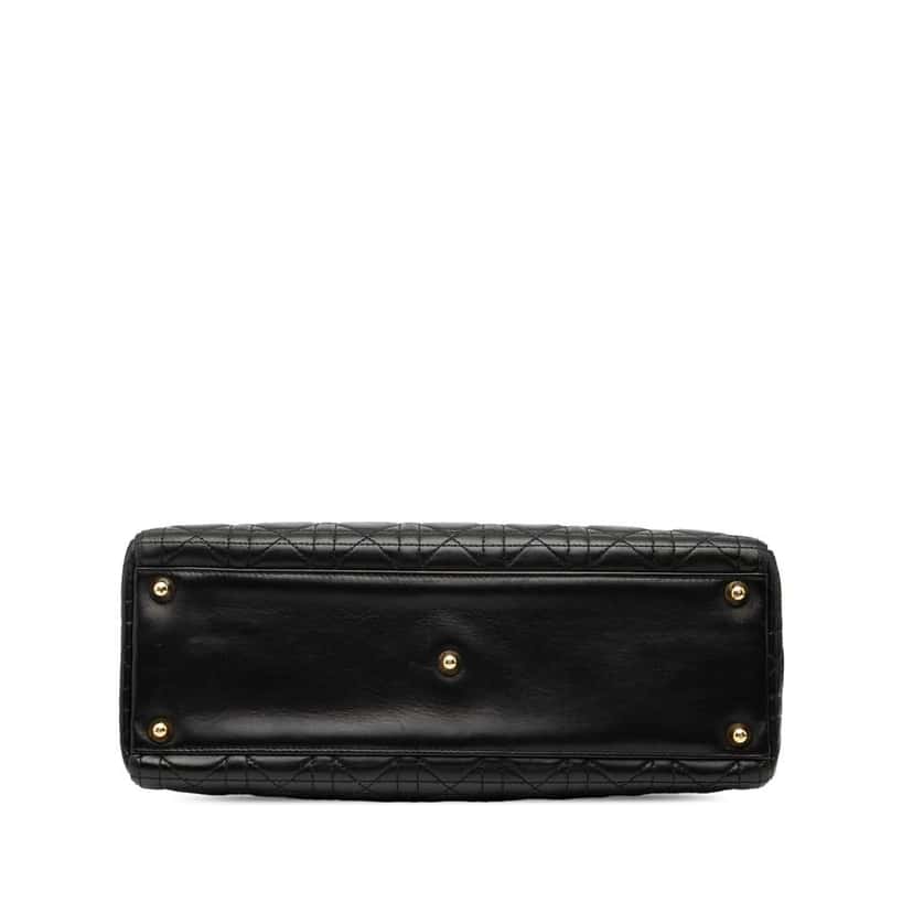 Dior Large Lambskin Cannage Lady Dior Black Leather Very good condition - Inside View