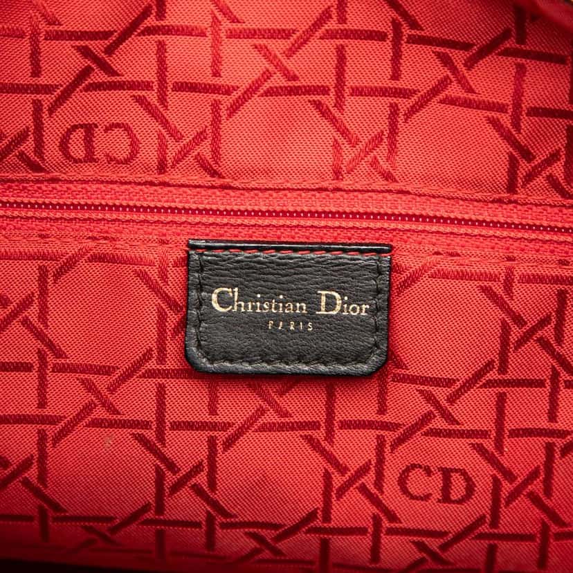 Dior Large Lambskin Cannage Lady Dior Black Leather Very good condition - Box View