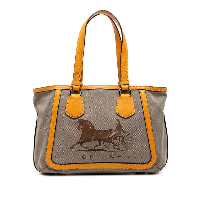 Celine Canvas Carriage Tote Brown Canvas Very good condition - Front View