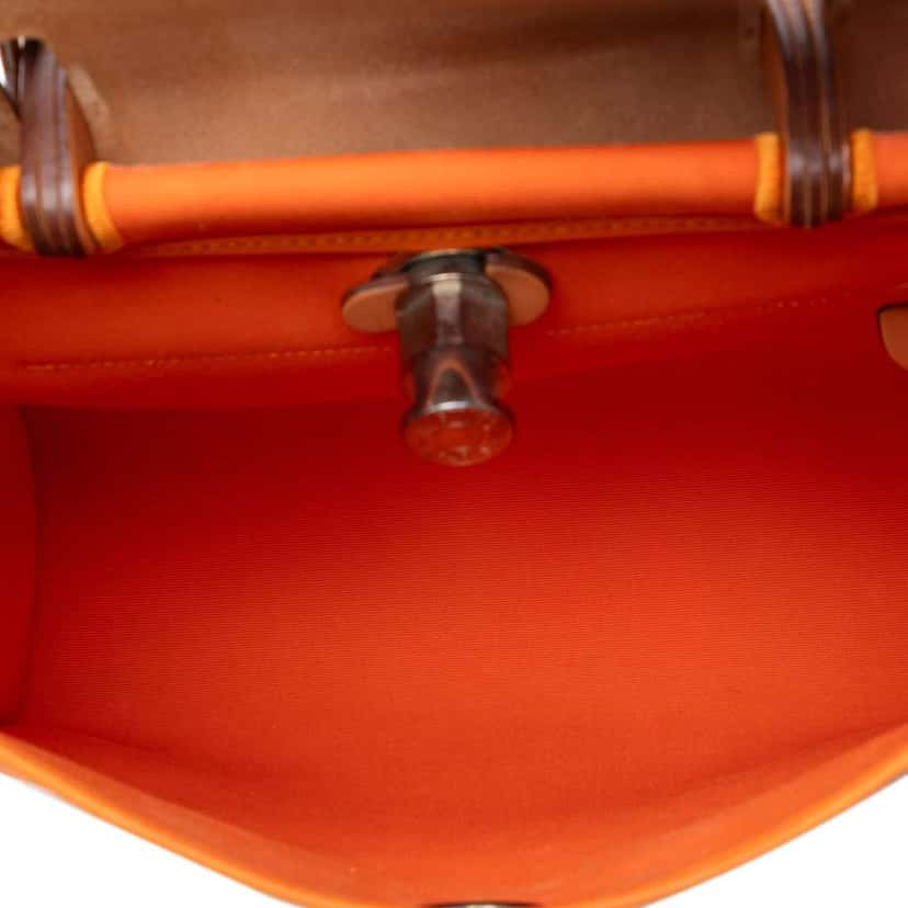 Hermès Toile Herbag Zip 31 Orange Canvas Good condition - Model View