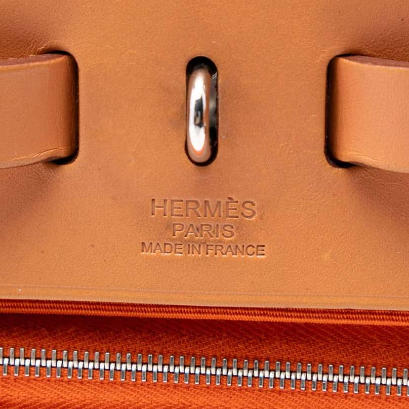 Hermès Toile Herbag Zip 31 Orange Canvas Good condition - Box View