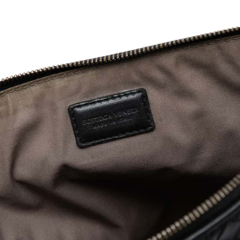 Bottega Veneta Nappa Intrecciato Clutch Black Leather Good condition - Box View