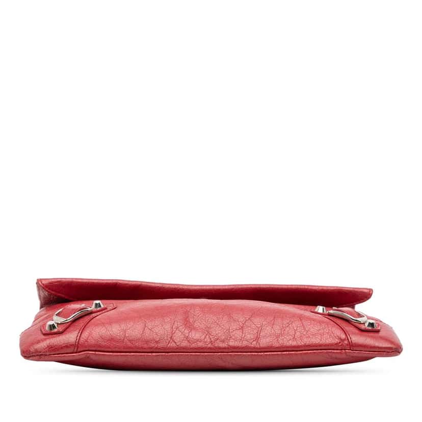 Balenciaga Lambskin Motocross Classic Envelope Crossbody Red Leather Good condition - Inside View