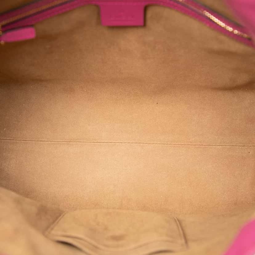 Gucci GG Supreme Linea A Foldover Tote Brown Canvas Good condition - Model View