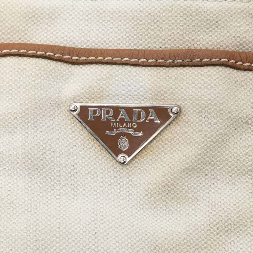 Prada Canvas Canapa Tote White Canvas Very good condition - Box View