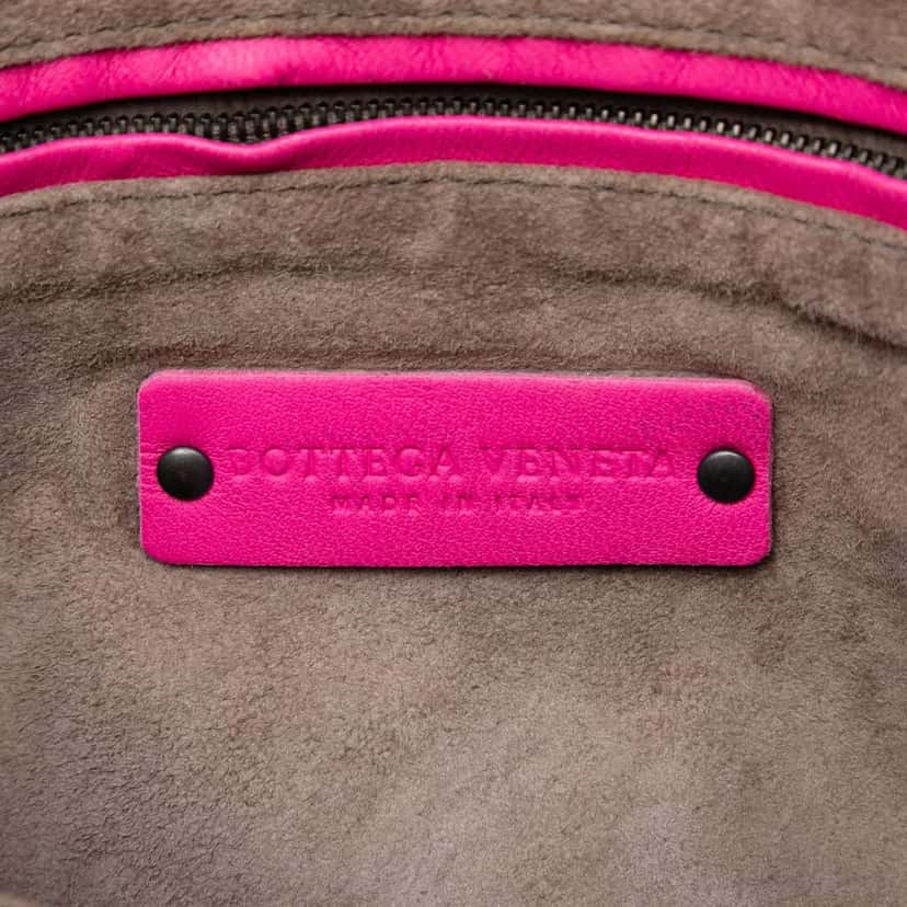 Bottega Veneta Nappa Intrecciato Nodini Crossbody Pink Leather Very good condition - Box View