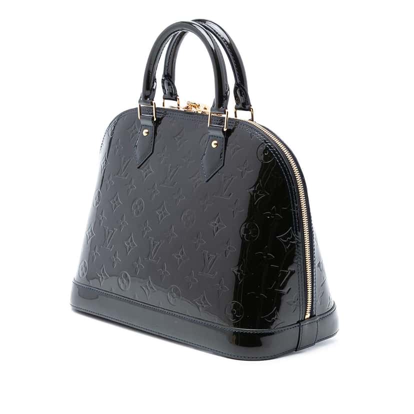 Louis Vuitton Monogram Vernis Alma PM Blue Leather Good condition - Back View