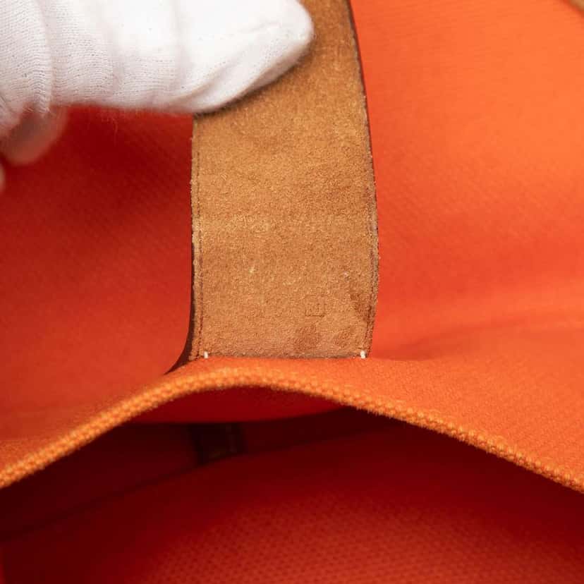 Hermès Toile Etriviere Shopping Tote Orange Canvas Good condition - Box View