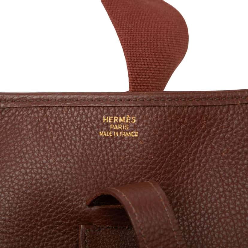Hermès Clemence Evelyne I PM Brown Leather Very good condition - Box View