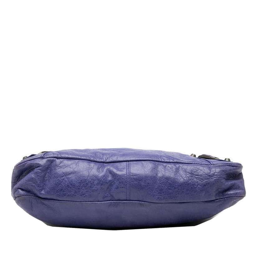 Balenciaga Lambskin Motocross Classic First Satchel Purple Leather Good condition - Inside View