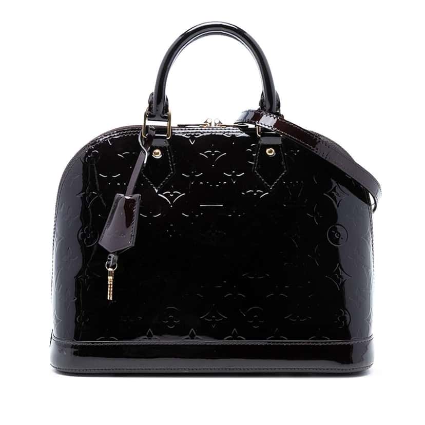 Louis Vuitton Monogram Vernis Alma PM Purple Leather Good condition - Front View