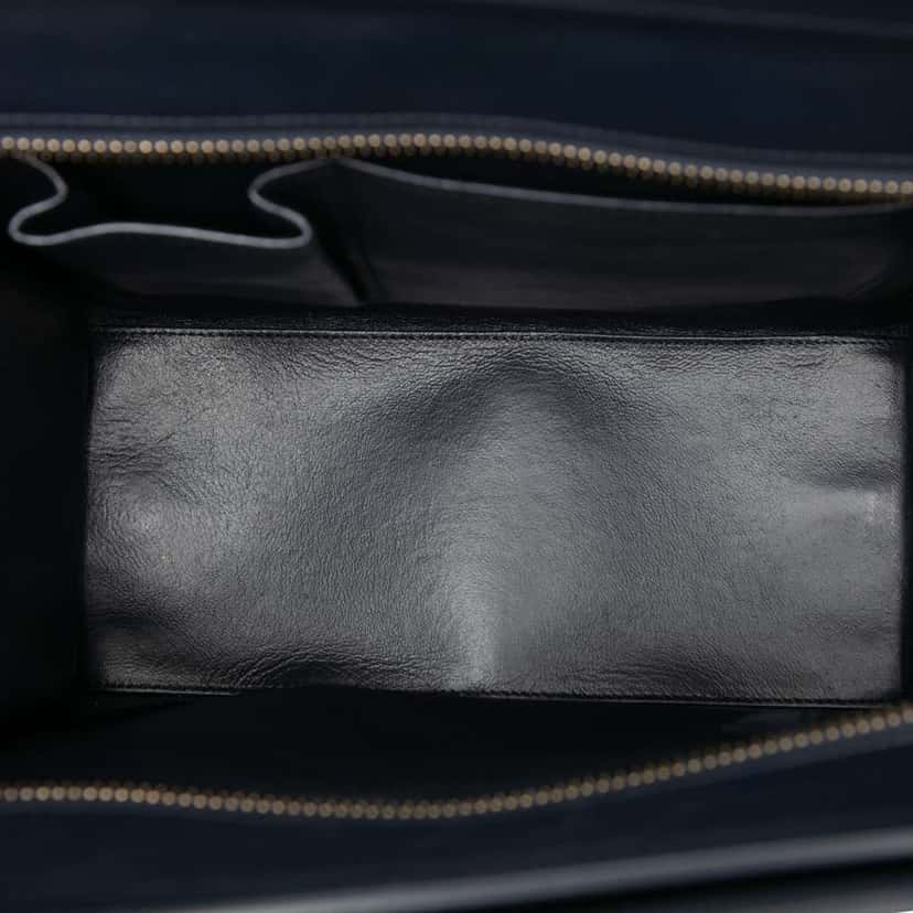 Celine Micro Leather Luggage Tote Blue Leather Good condition - Model View