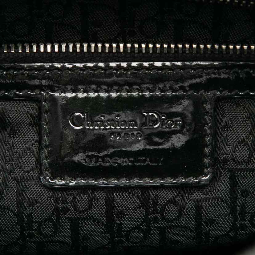 Dior Large Patent Cannage Lady Dior Black Leather Very good condition - Box View