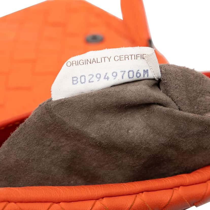 Bottega Veneta Mini Nappa Intrecciato Expandable Chain Flap Crossbody Orange Leather Very good condition - Box View