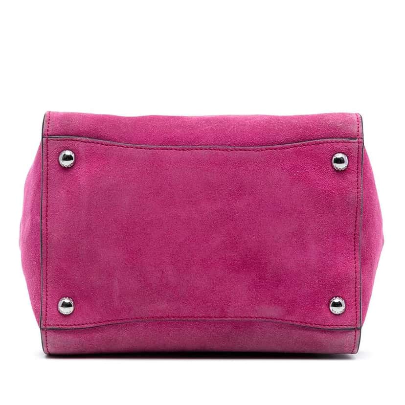 Prada Small Scamosciato Twin Pocket Satchel Pink Leather Very good condition - Inside View