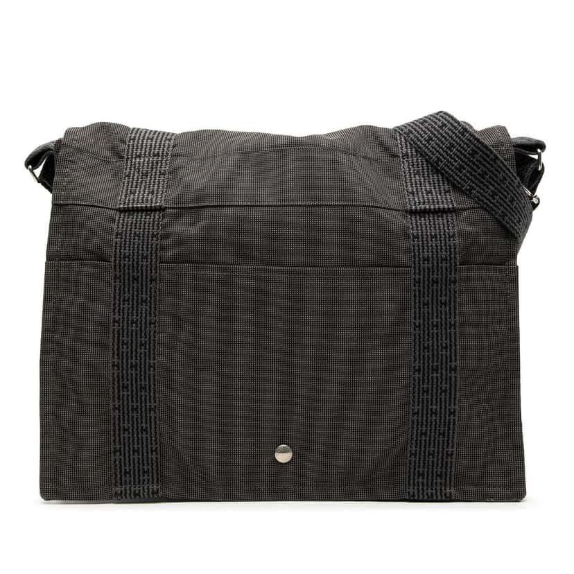 Hermès Canvas Herline Besace MM Grey Canvas Good condition - Front View