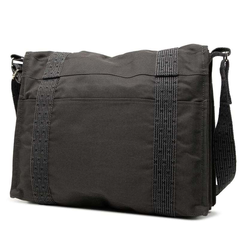 Hermès Canvas Herline Besace MM Grey Canvas Good condition - Back View
