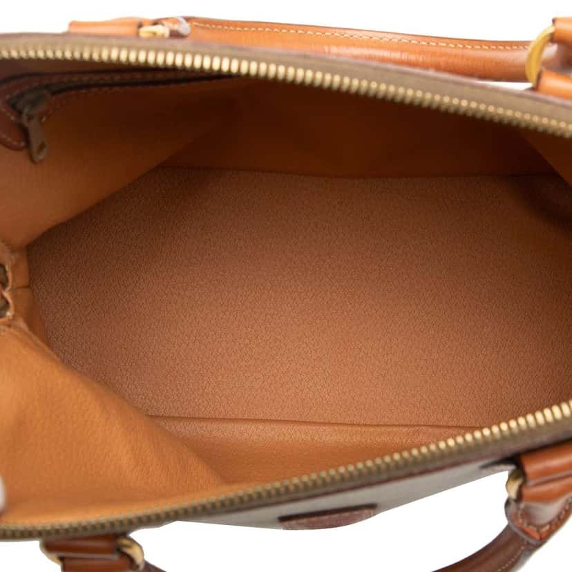 Celine Macadam Coated Canvas Dome Satchel Brown Canvas Good condition - Model View