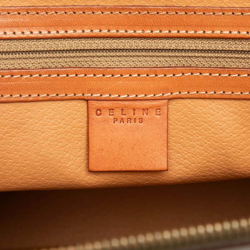 Celine Macadam Coated Canvas Dome Satchel Brown Canvas Good condition - Box View