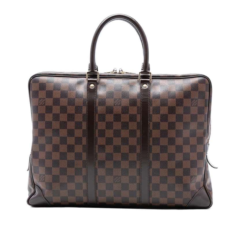Louis Vuitton Damier Ebene Porte Documents Voyage PM Brown Good condition - Front View