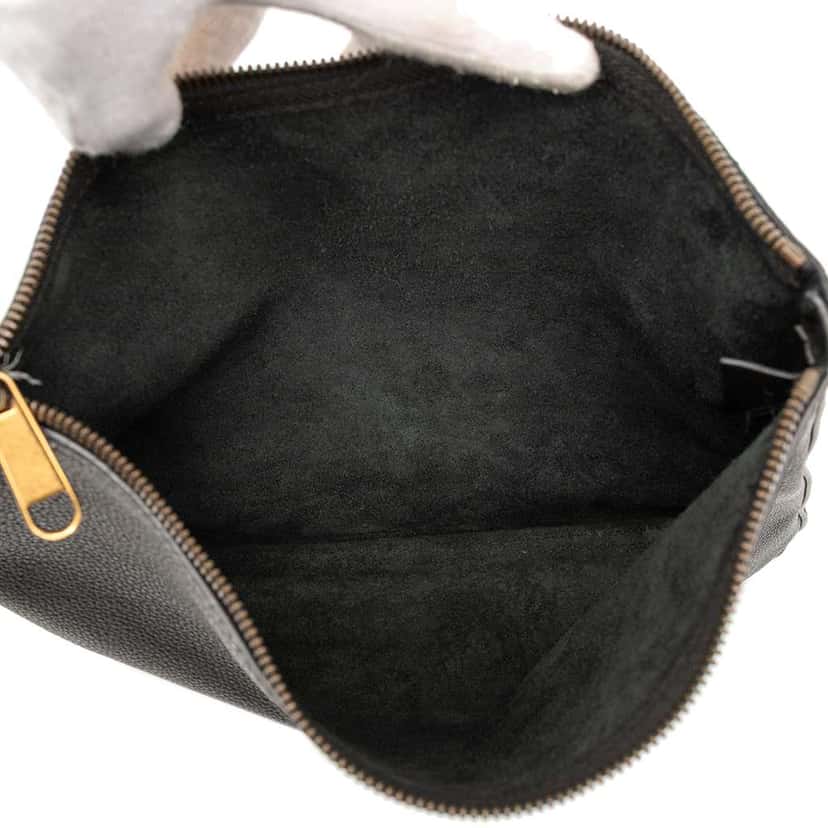 Gucci Medium Leather Logo Portfolio Clutch Black Leather Very good condition - Model View