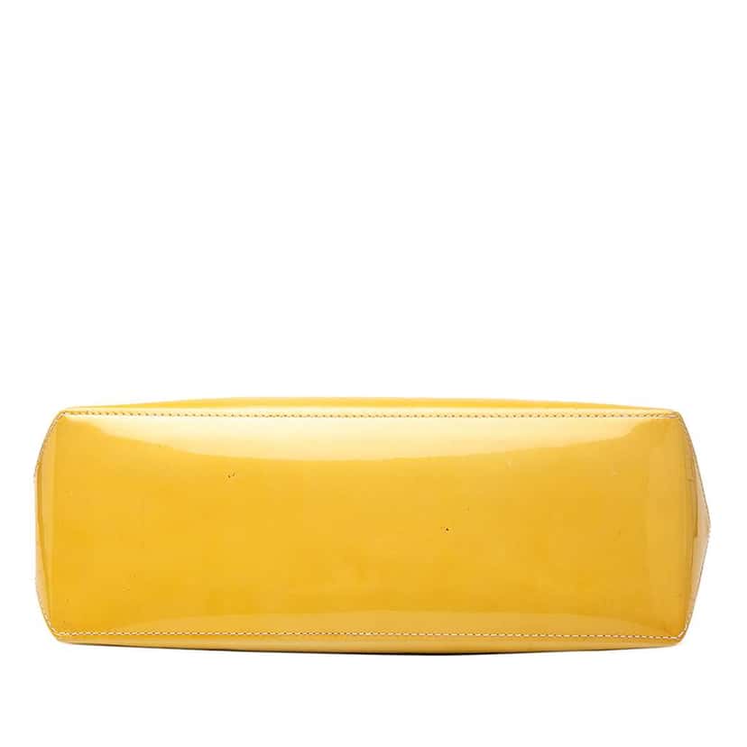 Louis Vuitton Monogram Vernis Wilshire PM Yellow Leather Good condition - Inside View