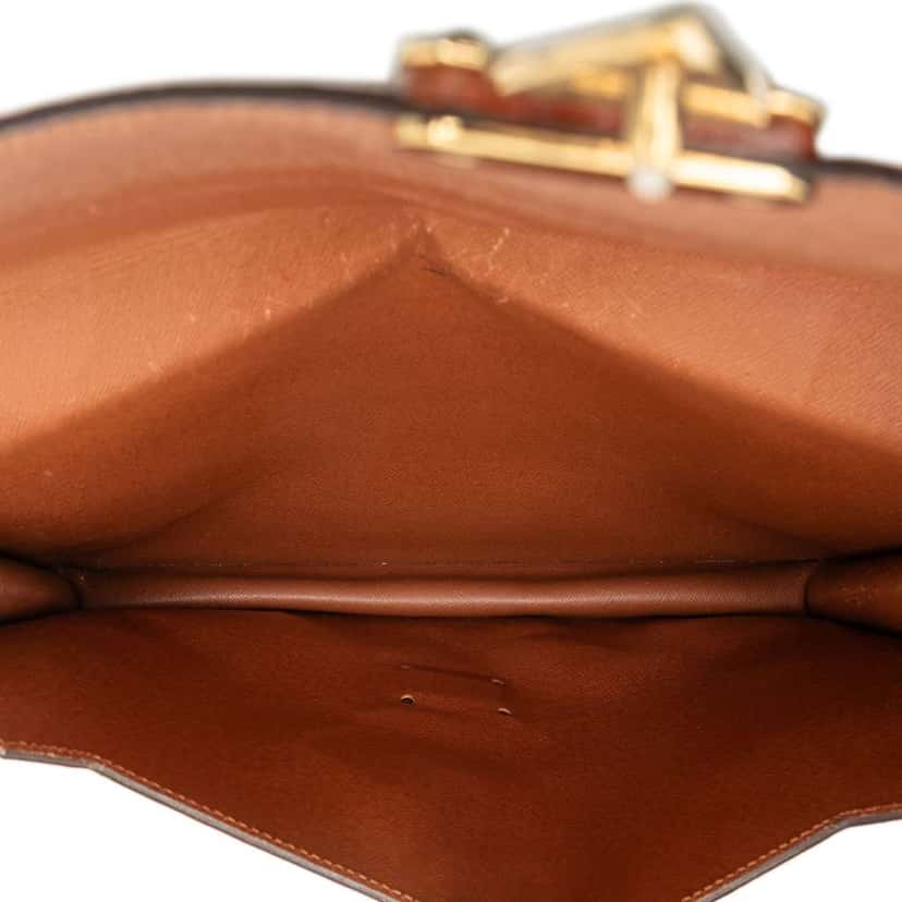 Louis Vuitton Monogram Porte Documents Senateur Brown Fair condition - Model View