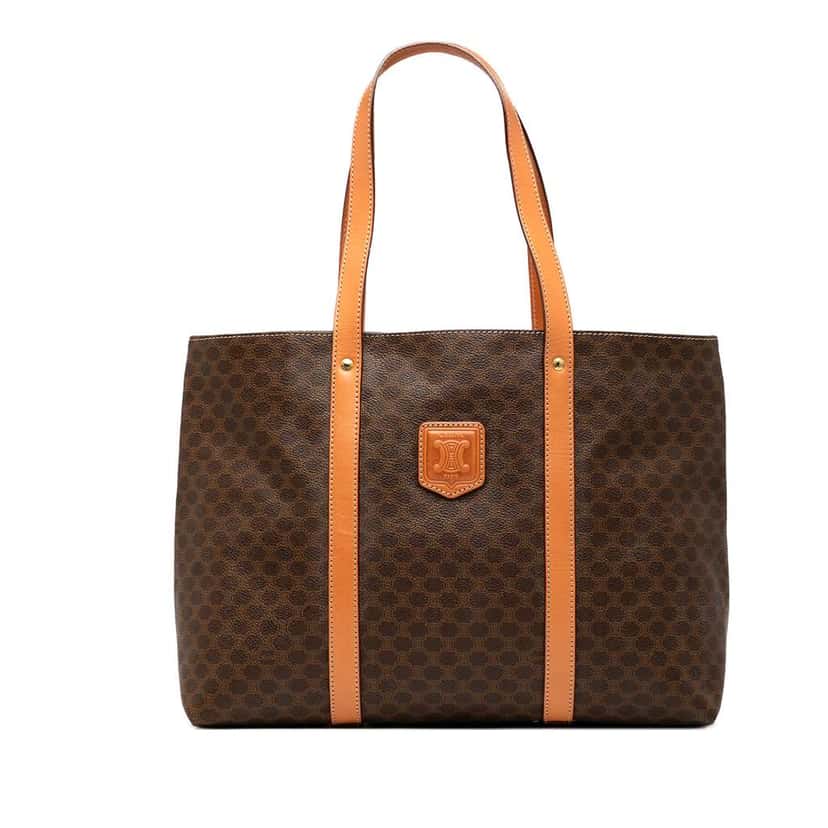 Celine Macadam Coated Canvas Tote Brown Canvas Very good condition - Front View