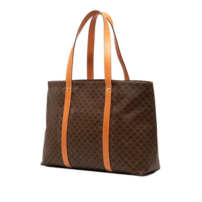 Celine Macadam Coated Canvas Tote Brown Canvas Very good condition - Back View
