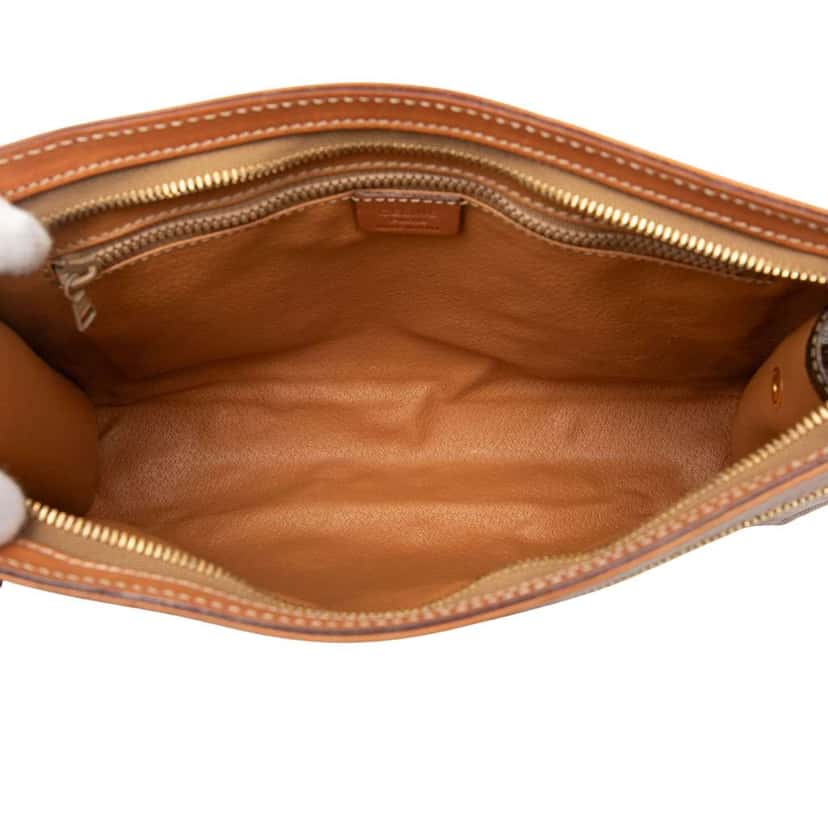 Celine Macadam Coated Canvas Clutch Brown Canvas Good condition - Model View