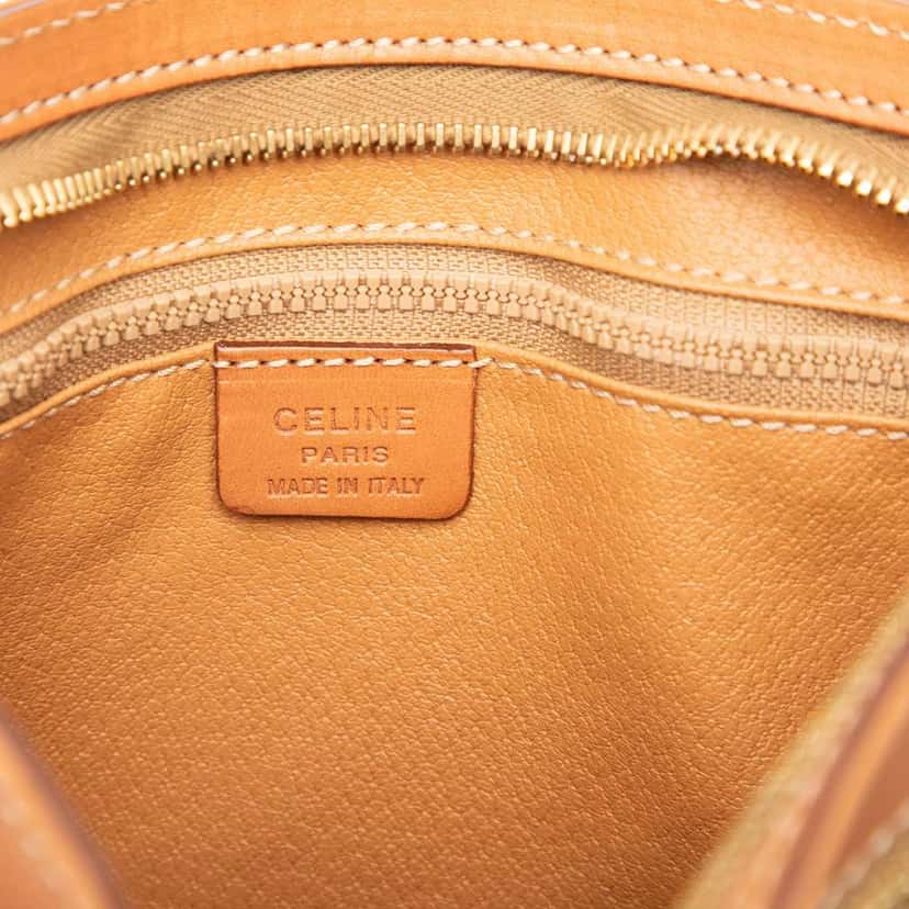 Celine Macadam Coated Canvas Clutch Brown Canvas Good condition - Box View