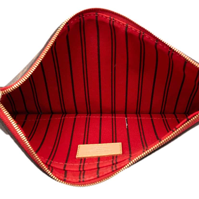 Louis Vuitton Monogram Neverfull Pouch MM Brown Good condition - Model View