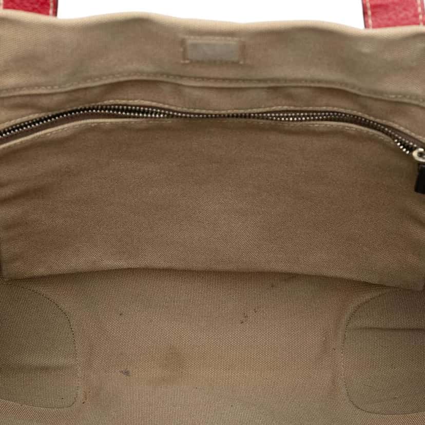 Prada Cinghiale Trimmed Canapa Tote Brown Canvas Very good condition - Model View