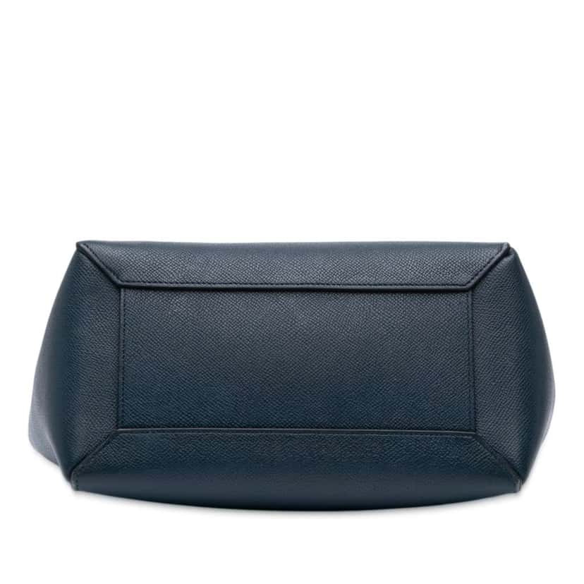 Celine Mini Grained Calfskin Belt Bag Blue Leather Good condition - Inside View