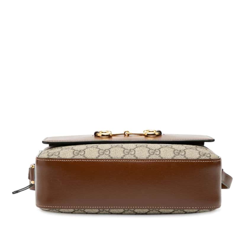 Gucci Small GG Supreme Horsebit 1955 Crossbody Brown Canvas Good condition - Inside View