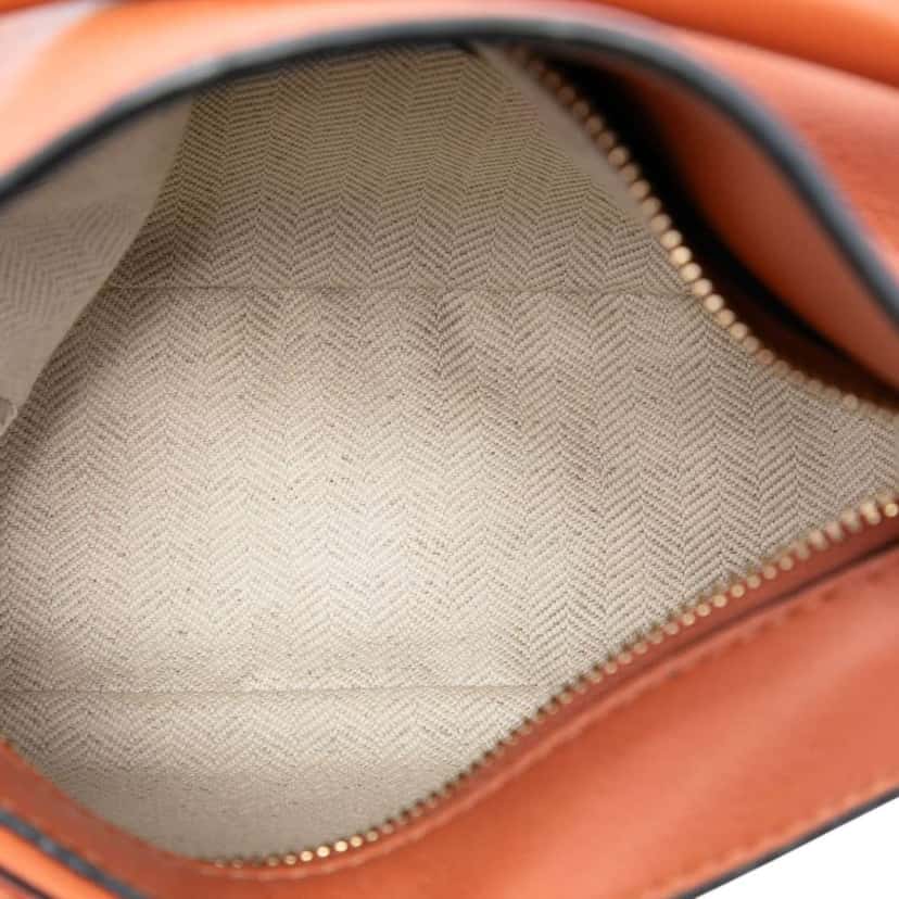 Loewe Mini Tricolor Calfskin Puzzle Satchel Orange Leather Good condition - Model View