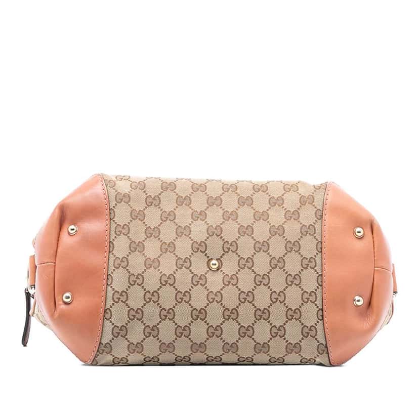 Gucci GG Canvas Heart Bit Satchel Brown Canvas Good condition - Inside View