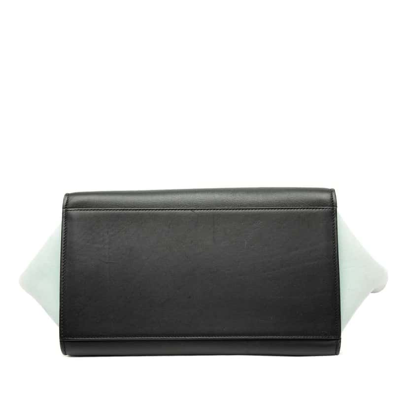 Celine Small Tricolor Leather Trapeze Satchel Black Leather Good condition - Inside View