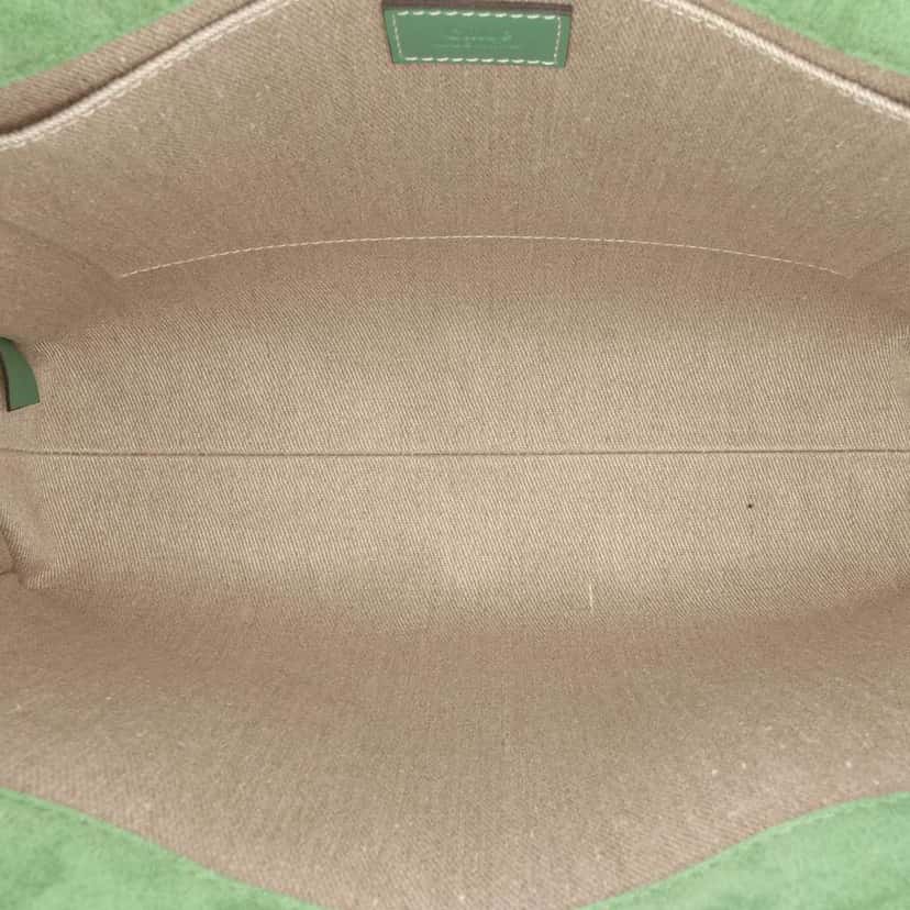 Chloé Medium Suede Woody Tote Green Leather Good condition - Model View