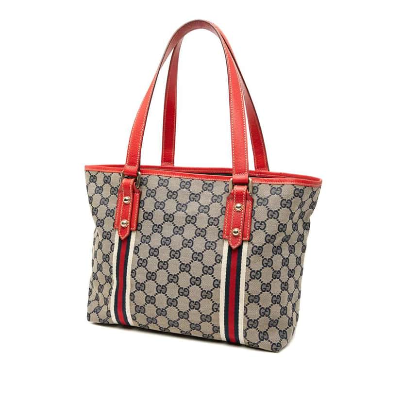 Gucci GG Canvas Jolicoeur Tote Brown Canvas Good condition - Back View