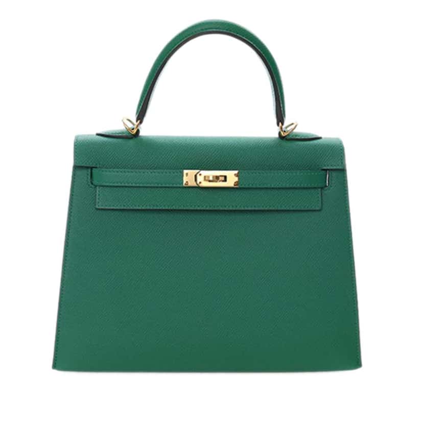 Hermès Epsom Kelly II Sellier 25 Green Leather Good condition - Front View
