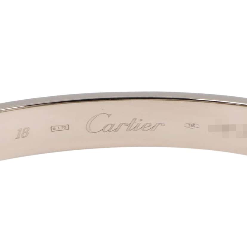 Cartier 18K White Gold Classic Love Bracelet Silver White Gold Good condition - Inside View