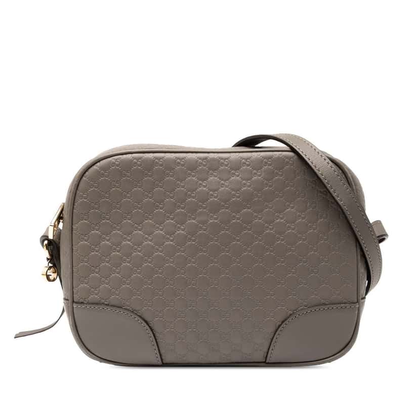 Gucci Microguccissima Bree Crossbody Grey Leather Good condition - Front View