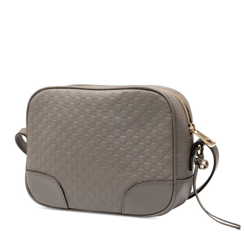 Gucci Microguccissima Bree Crossbody Grey Leather Good condition - Back View