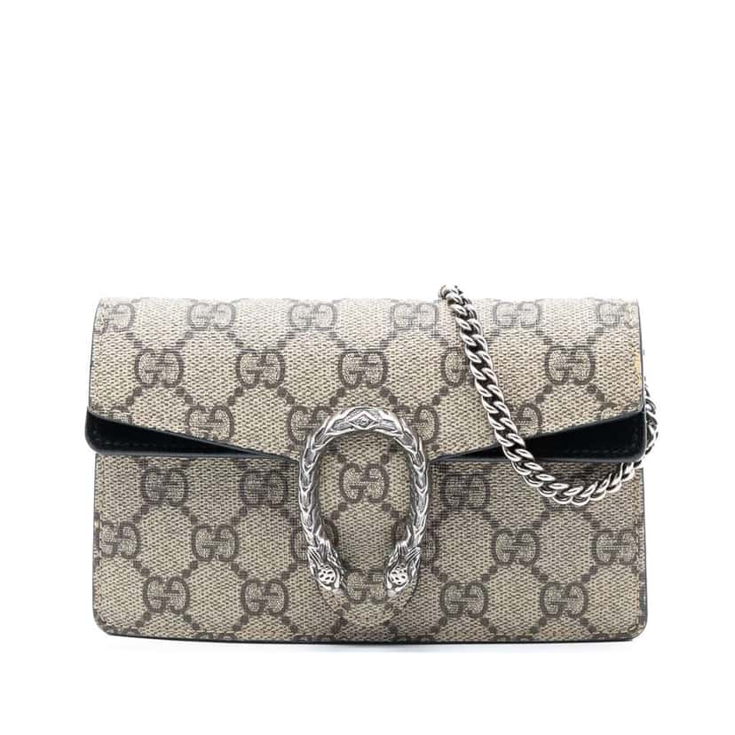 Gucci Mini GG Supreme Dionysus Crossbody Brown Canvas Good condition - Front View