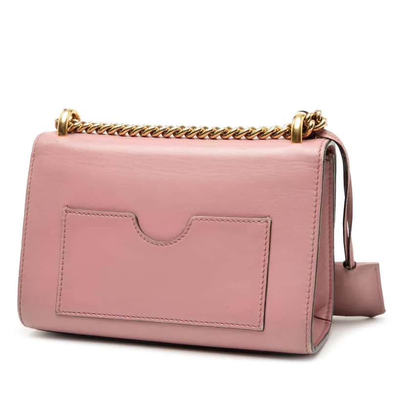 Gucci Small Leather Padlock Crossbody Pink Leather Good condition - Back View