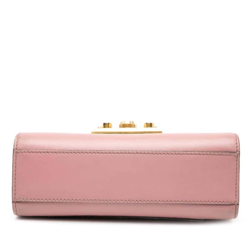 Gucci Small Leather Padlock Crossbody Pink Leather Good condition - Inside View